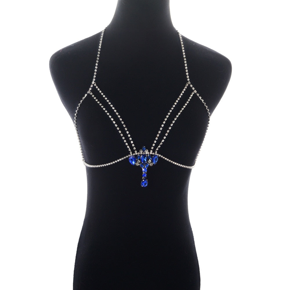 Shiny Crystal Halter Bikini Beach Women Charm