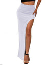 Long  Sexy Open Split High Waist Skirt