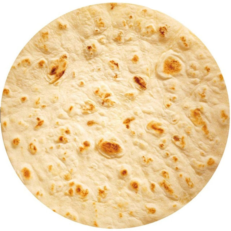 Soft warm flannel tortilla pizza blanket