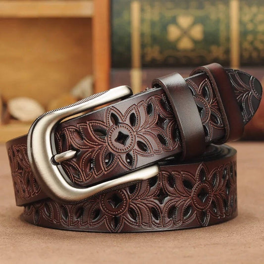 Genuine Leather Pin Buckle Strap