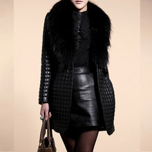 Load image into Gallery viewer, Warm Long Sleeve Faux Leather Fur Coat
