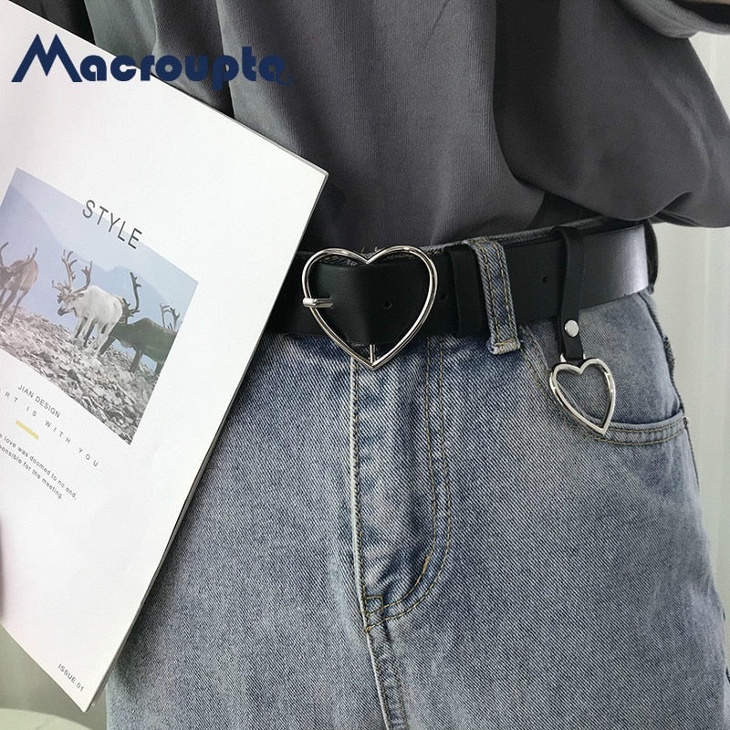 PU Leather Heart Belt
