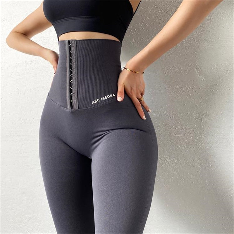 Adjustable High Waist Compression Sports Yoga Pants
