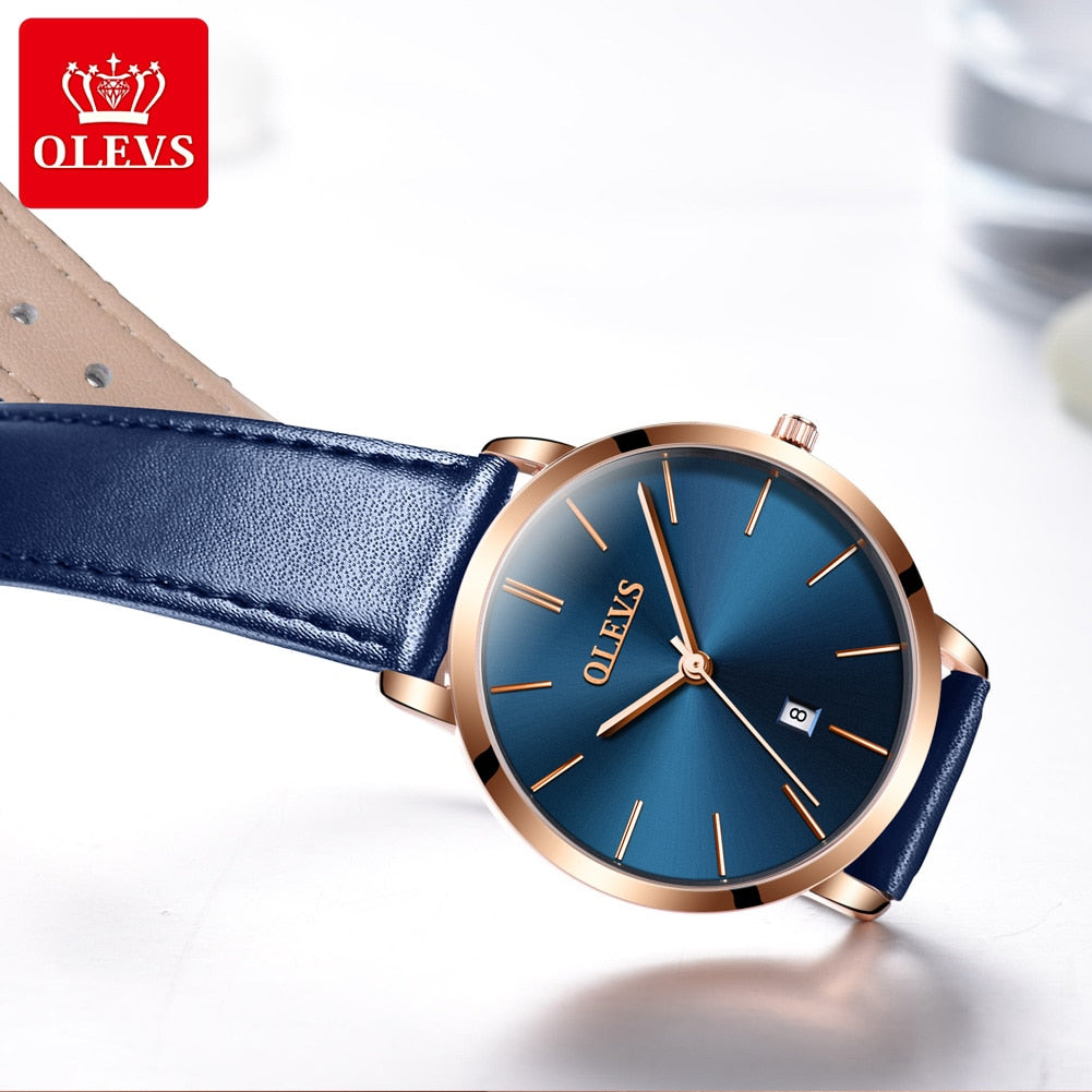 Casual Leather Quartz Women's Wristwatches