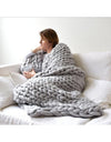 Thick knitted wool blanket