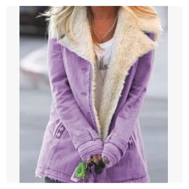 Thick Warm Winter Coat With Fur Lining
