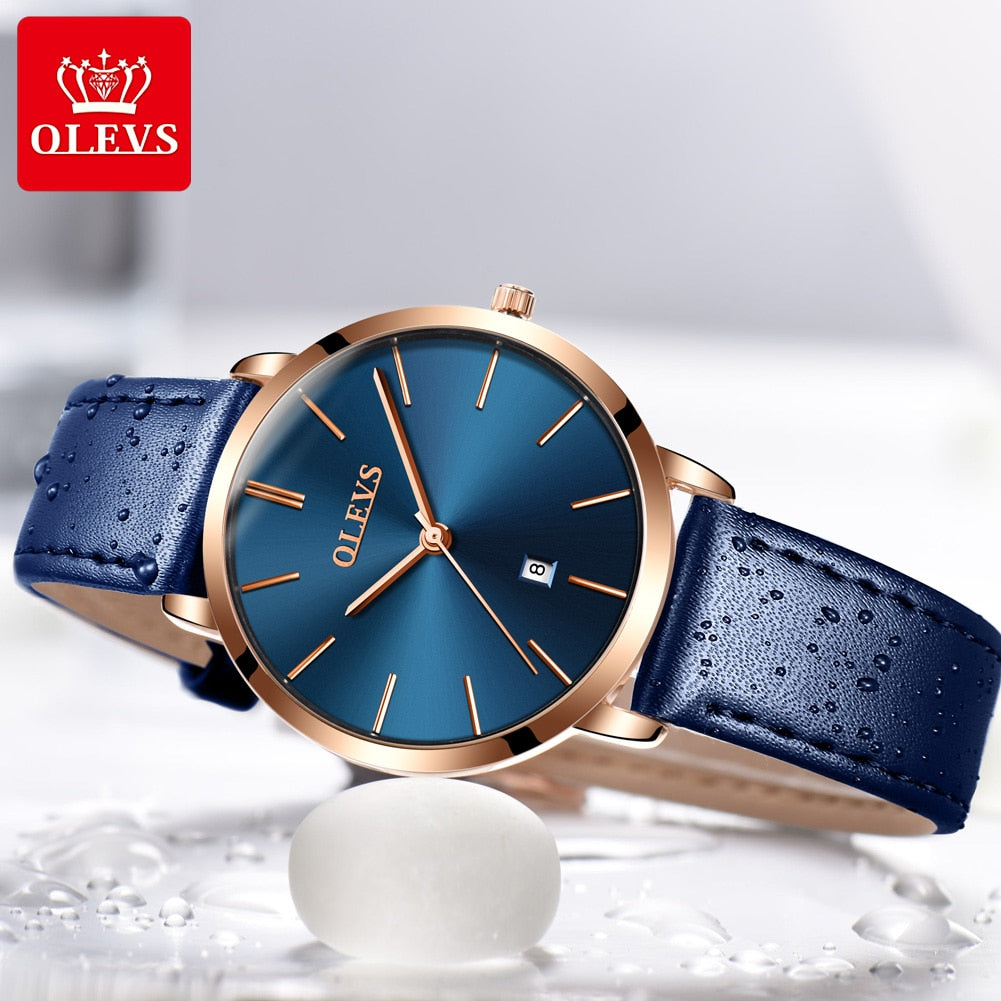 Casual Leather Quartz Women's Wristwatches