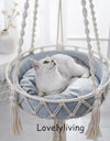 Big 40x120cm Cat Hammock Window Macramé Pet Bed