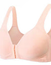 Front Closure Solid Color Wireless Bra