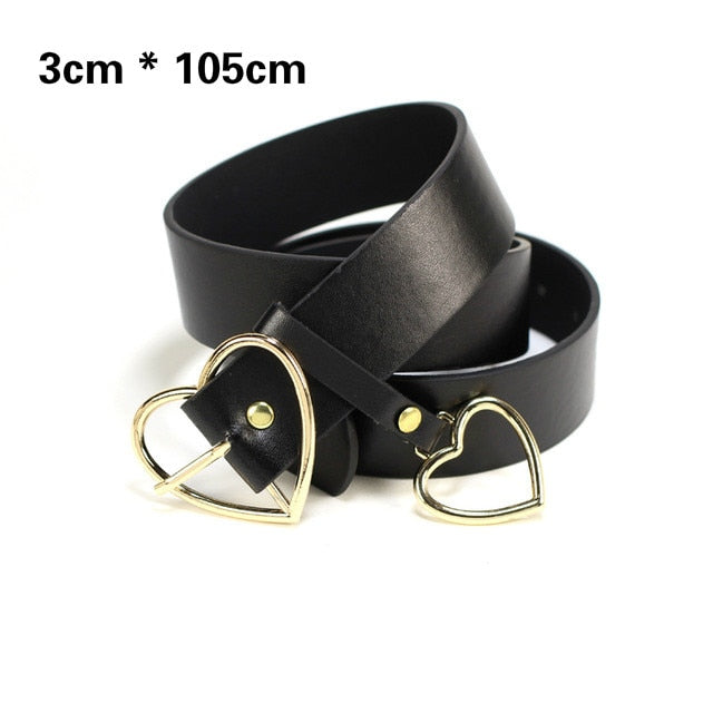 PU Leather Heart Belt