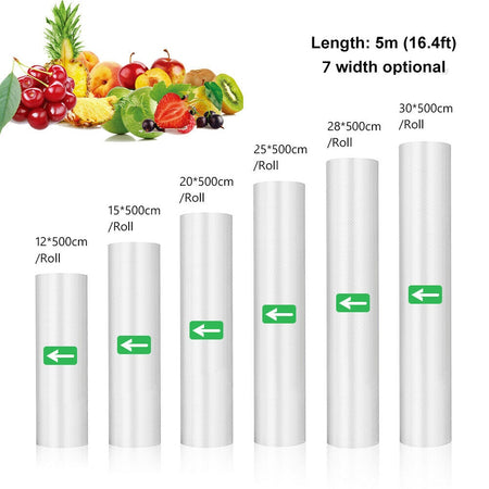 2 Rolls /Lot Kitchen Food Vacuum Bag Storage Bags for Vacuum Sealer