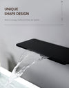 Waterfall Sink Faucet Shelf Basin Water Mixer Black Matte