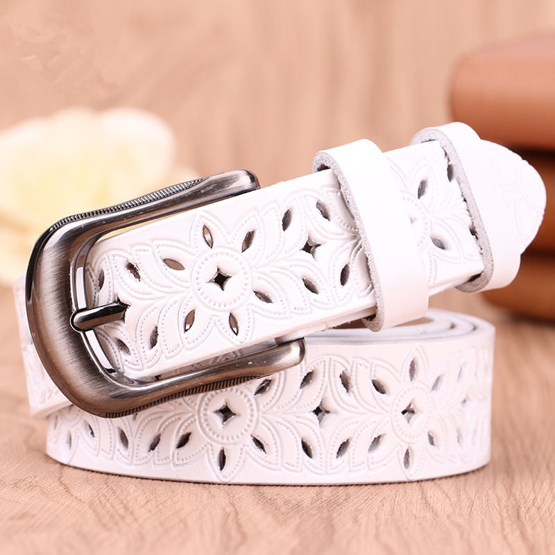 Genuine Leather Pin Buckle Strap