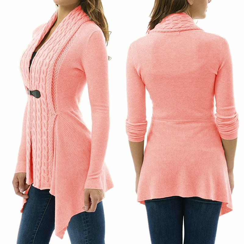 Loose Cardigan Sweater With Belt