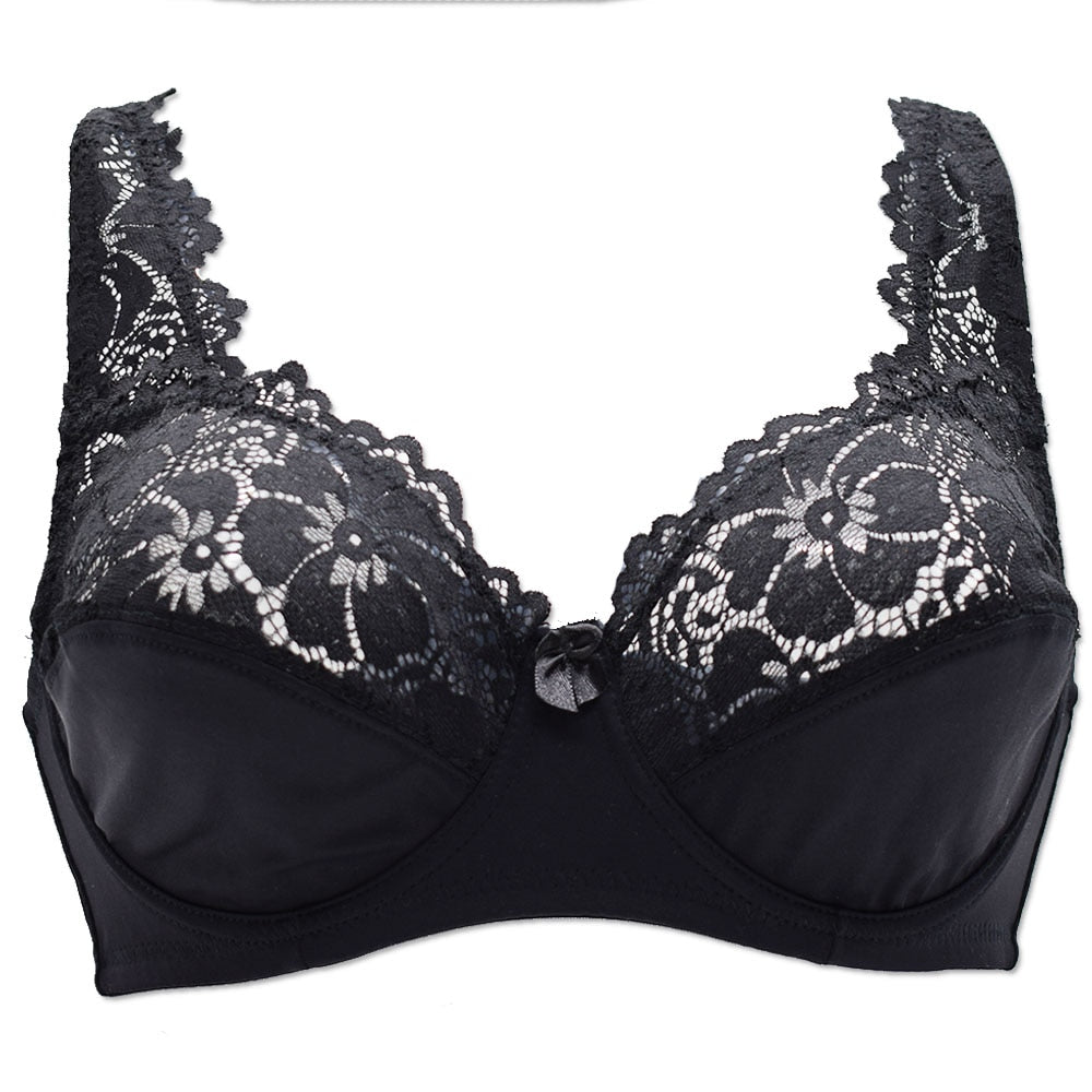 Floral Unlined Lace Embroidery Bras