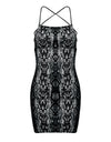 Snake Print Sexy Backless Cross Bandage Dress