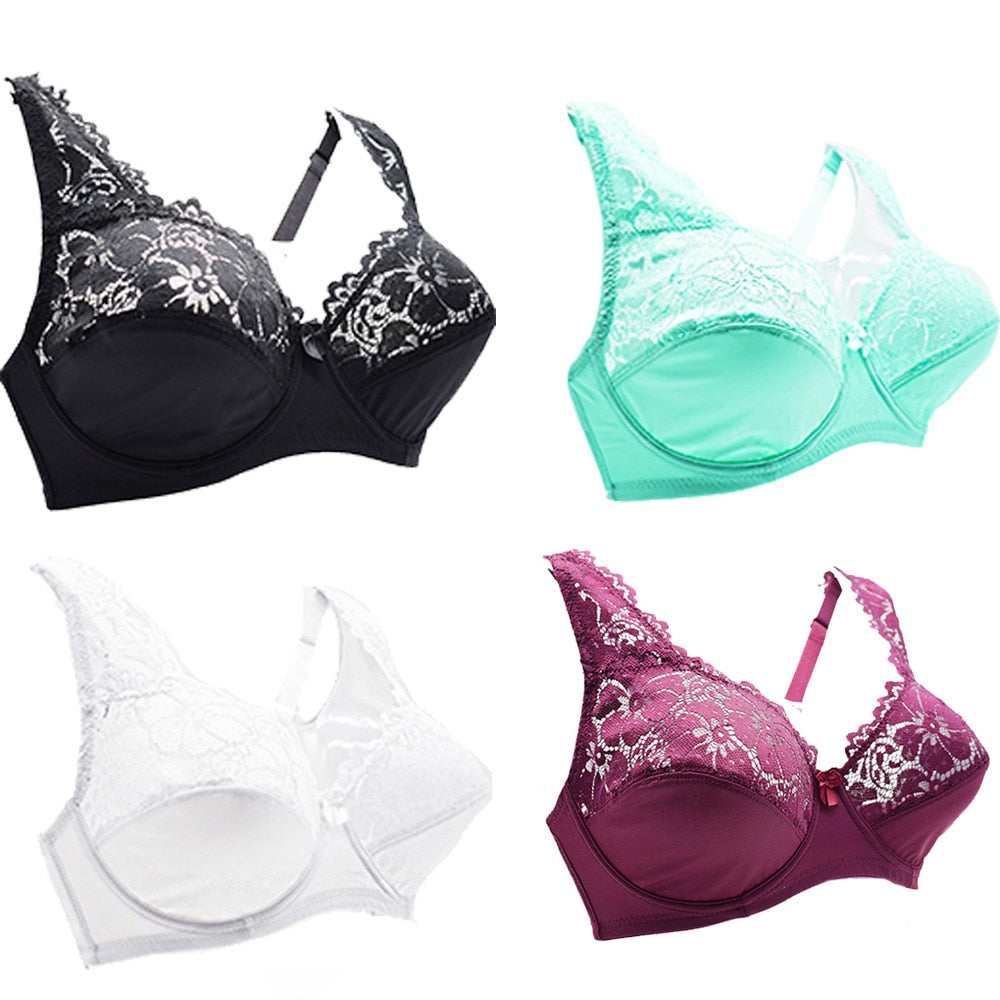 Floral Unlined Lace Embroidery Bras
