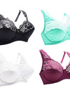 Floral Unlined Lace Embroidery Bras