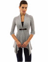 Loose Cardigan Sweater With Belt