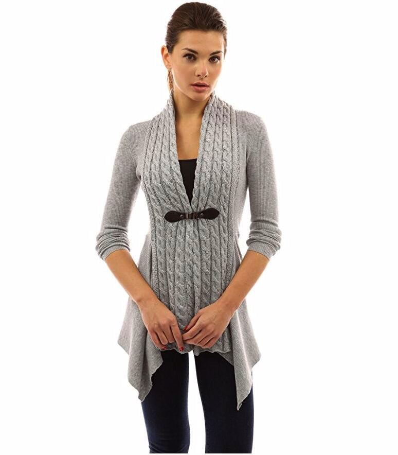 Loose Cardigan Sweater With Belt