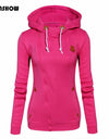 Long Sleeve Zip Up Fleece Hooded Sweatshirts