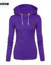 Long Sleeve Zip Up Fleece Hooded Sweatshirts