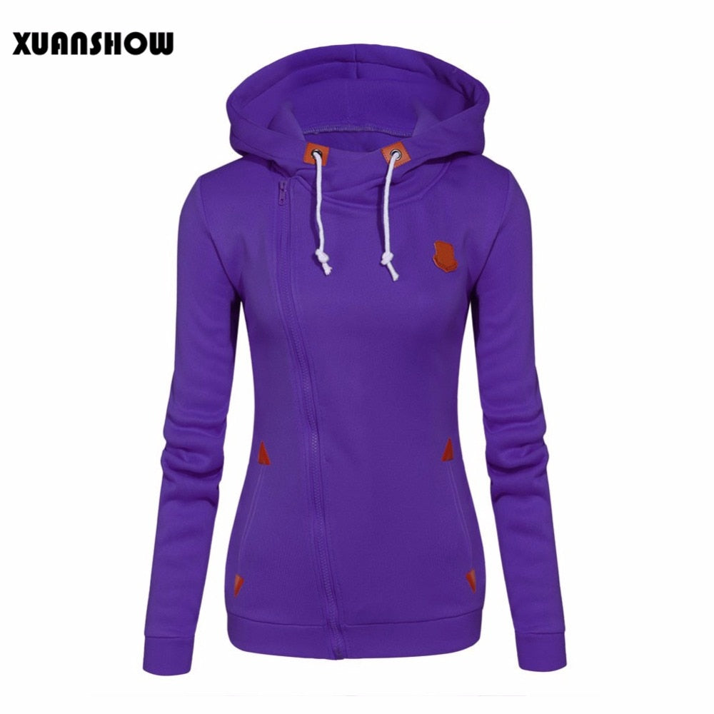 Long Sleeve Zip Up Fleece Hooded Sweatshirts
