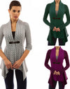 Loose Cardigan Sweater With Belt