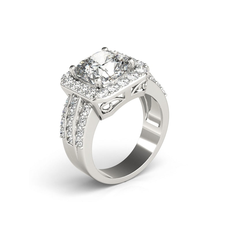 Luxury Round Cut 3 Carat 925 Sterling Silver Ring