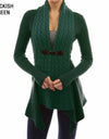 Loose Cardigan Sweater With Belt
