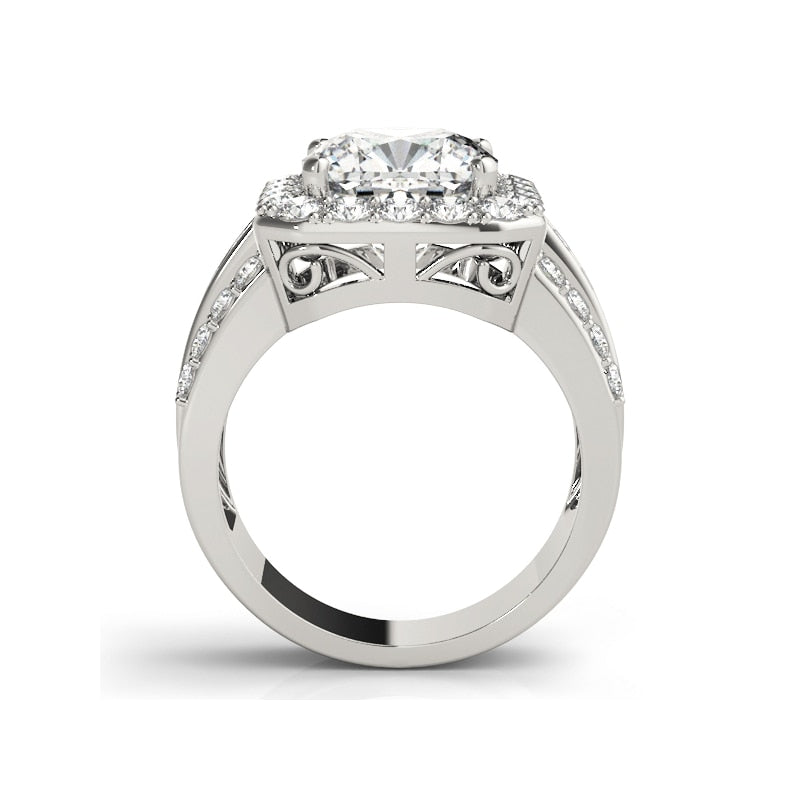 Luxury Round Cut 3 Carat 925 Sterling Silver Ring