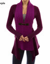Loose Cardigan Sweater With Belt