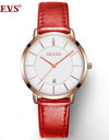 Casual Leather Quartz Women's Wristwatches