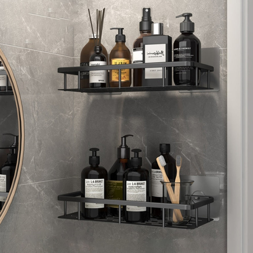 Bathroom Shelves No Drill Corner Shelf Shower Storage Organizer Rack
