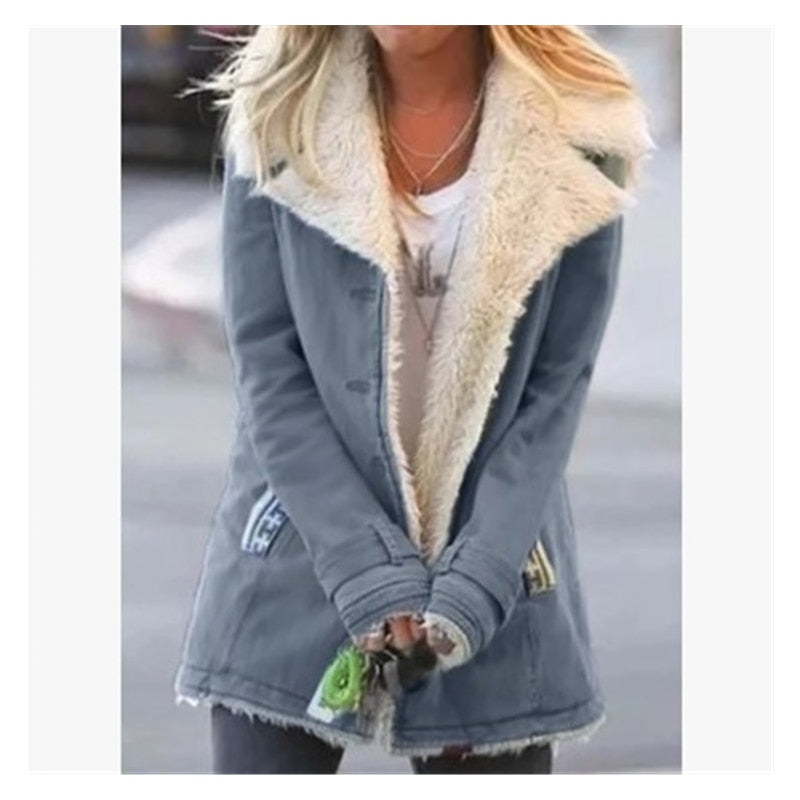 Thick Warm Winter Coat With Fur Lining