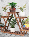 Triangle 6 -Tiered Indoor/Outdoor Wood Plant Stand