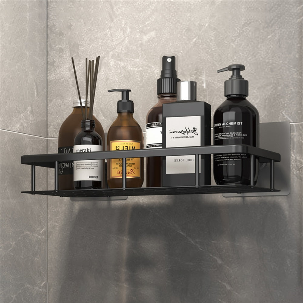 Bathroom Shelves No Drill Corner Shelf Shower Storage Organizer Rack