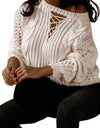 Stylish Oversized Knitted Off-Shoulder Pullover Sweater