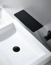 Waterfall Sink Faucet Shelf Basin Water Mixer Black Matte