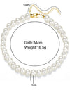 Elegant White Imitation Pearl Choker Necklace