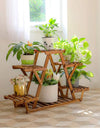 Triangle 6 -Tiered Indoor/Outdoor Wood Plant Stand