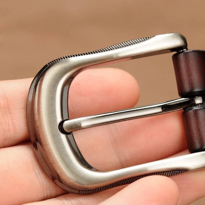 Genuine Leather Pin Buckle Strap