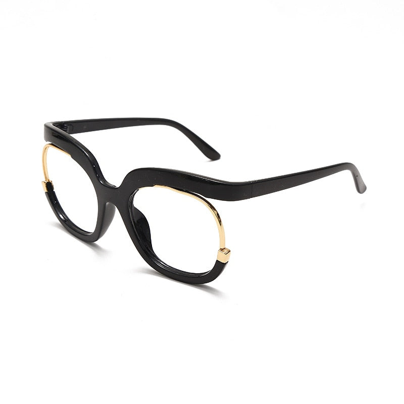 Oversized Fashion Retro Round Anti Blue Light Glasses