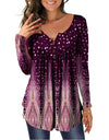 Round Neck Button tunic blouse