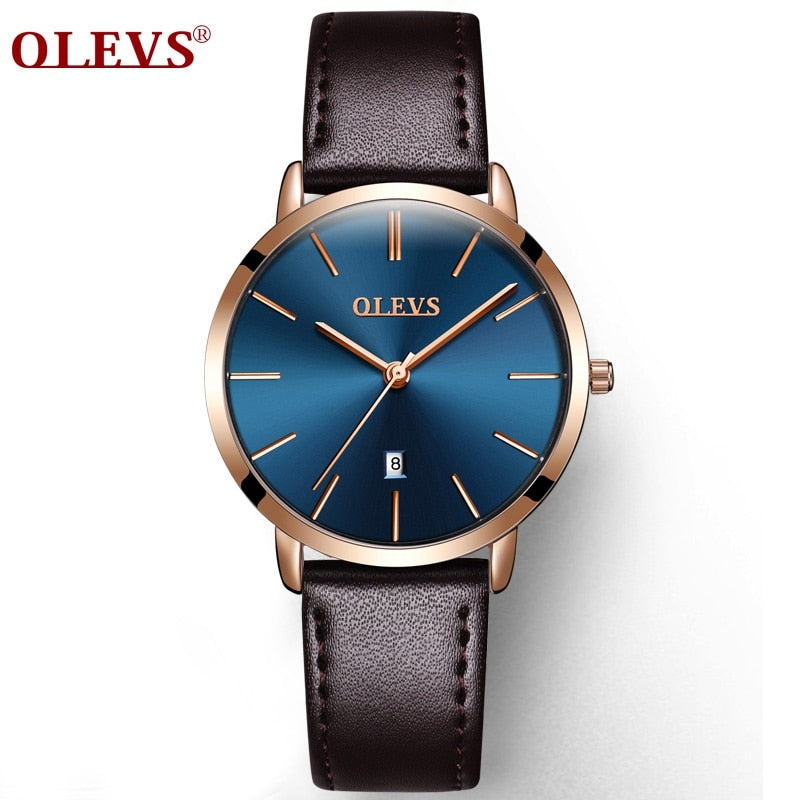 Casual Leather Quartz Women's Wristwatches