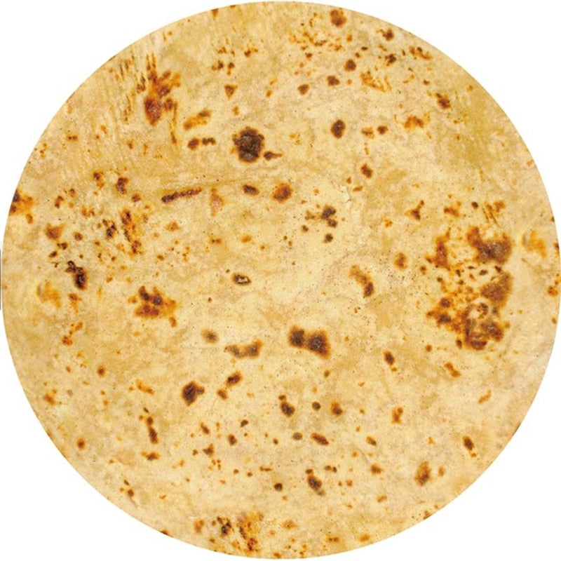 Soft warm flannel tortilla pizza blanket
