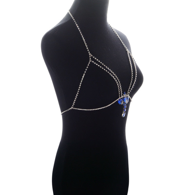 Shiny Crystal Halter Bikini Beach Women Charm