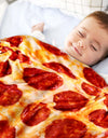 Soft warm flannel tortilla pizza blanket