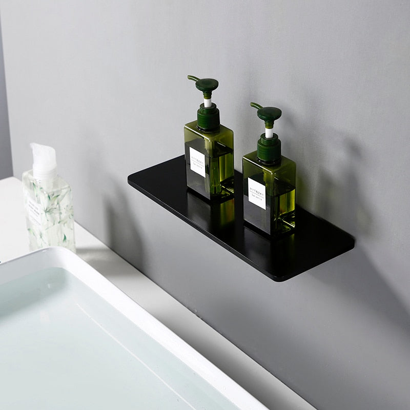 Waterfall Sink Faucet Shelf Basin Water Mixer Black Matte