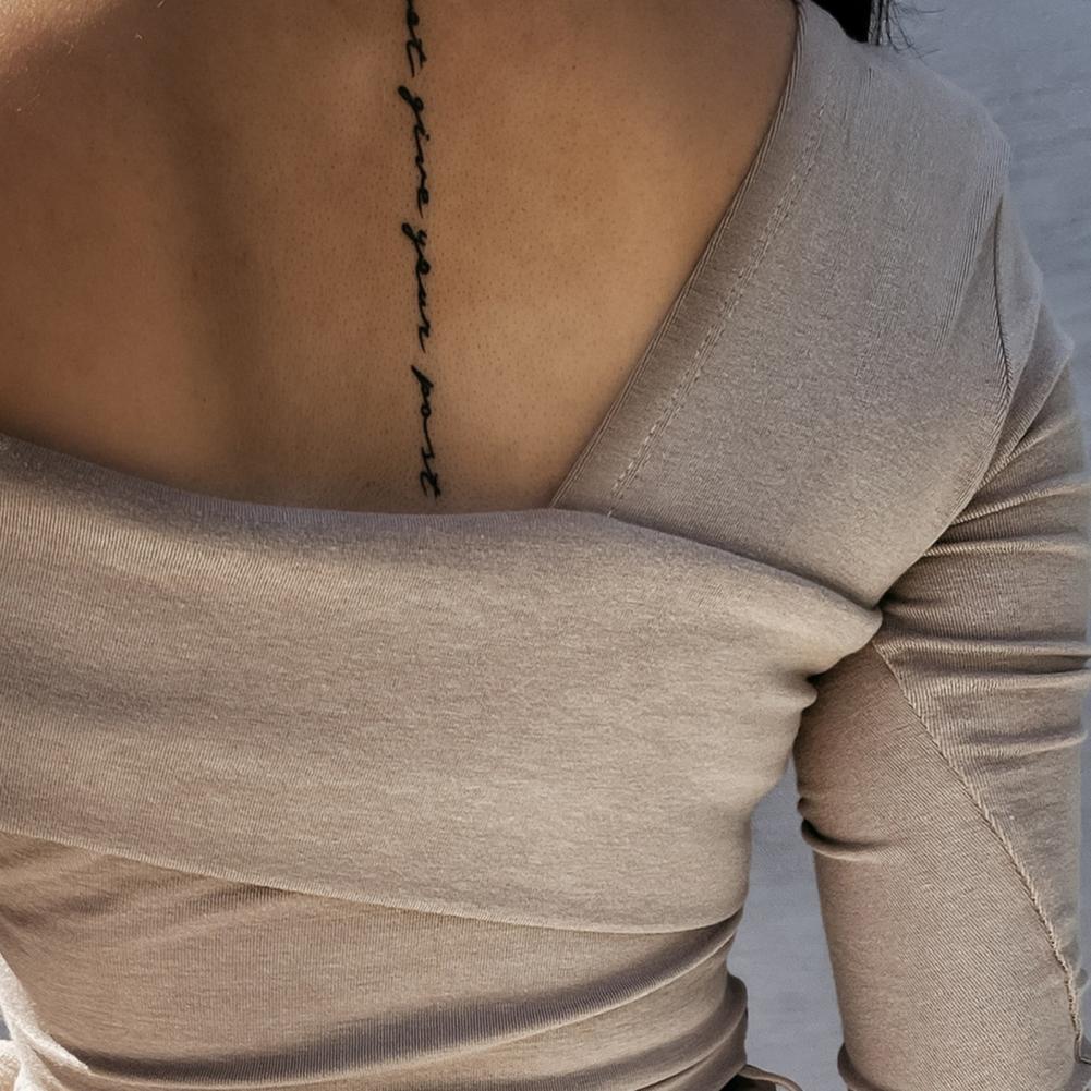 Off Shoulder Oblique Strapless Backless Long Sleeve Shirt
